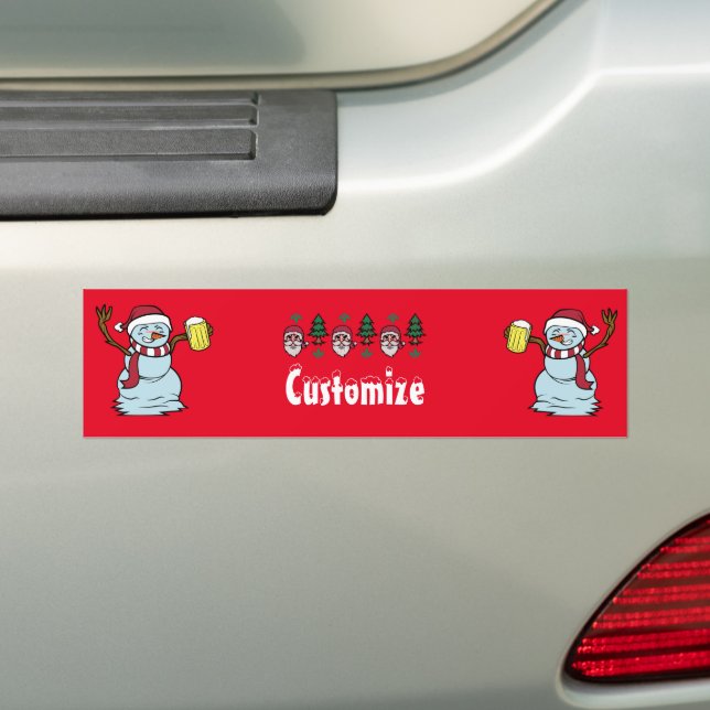 Autocollant De Voiture Drunk Snowman Thunder_cove (En voiture)
