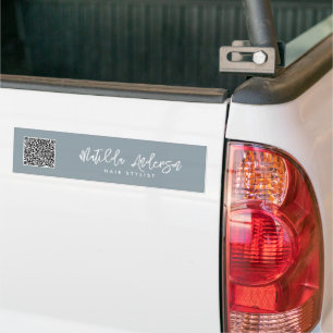 Autocollant De Voiture Dusty bleu moderne minimaliste élégant script