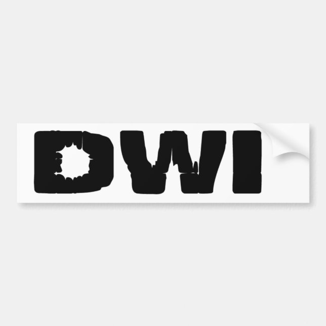 AUTOCOLLANT DE VOITURE DWI (Devant)