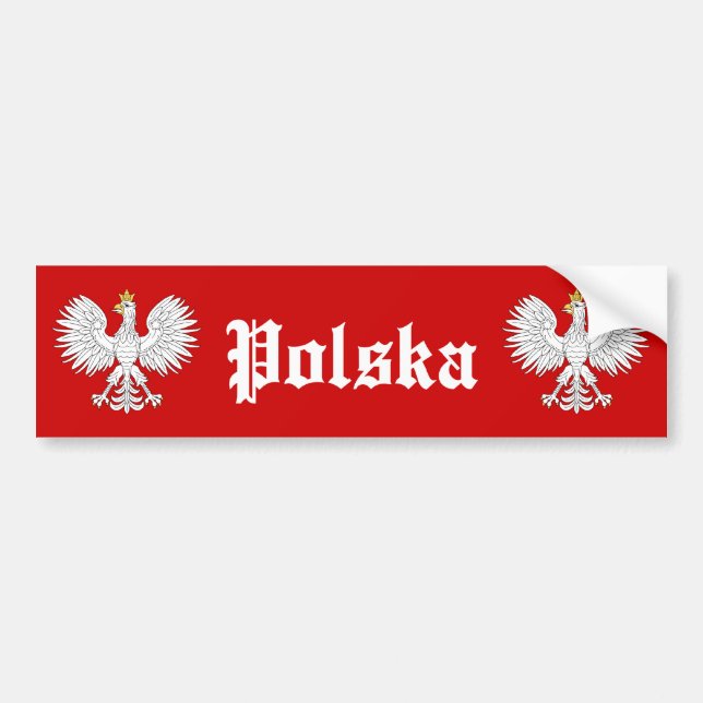 Autocollant De Voiture Eagle polonais Polska (Devant)