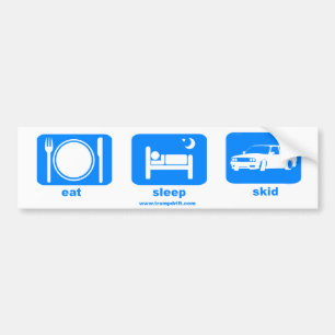 Autocollant De Voiture eat_sleep_skid
