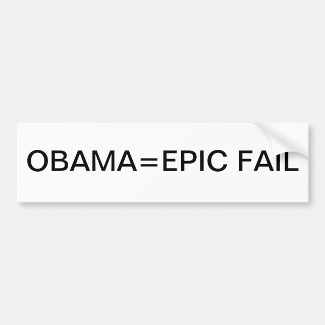 Autocollant De Voiture ÉCHOUER ÉPIQUE d'Obama= (Devant)