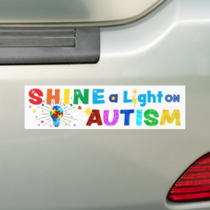 Autocollant De Voiture ÉCLAIREZ une lumière sur AUTISM