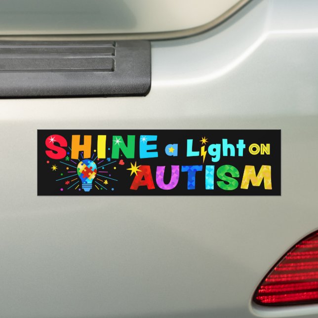 Autocollant De Voiture ÉCLAIREZ une lumière sur AUTISM (En voiture)