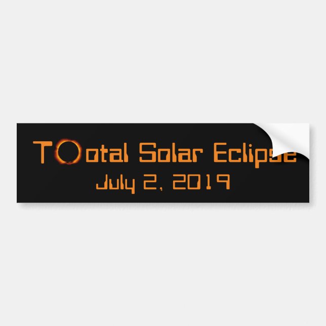 Autocollant De Voiture Éclipse solaire totale 2019 (Devant)