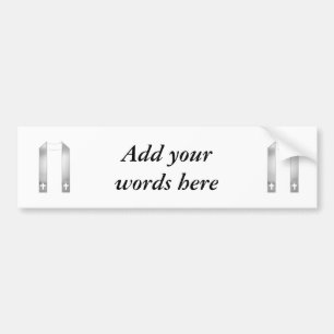 Autocollant De Voiture Écouter en 3D Le Stole de prêtre en argent