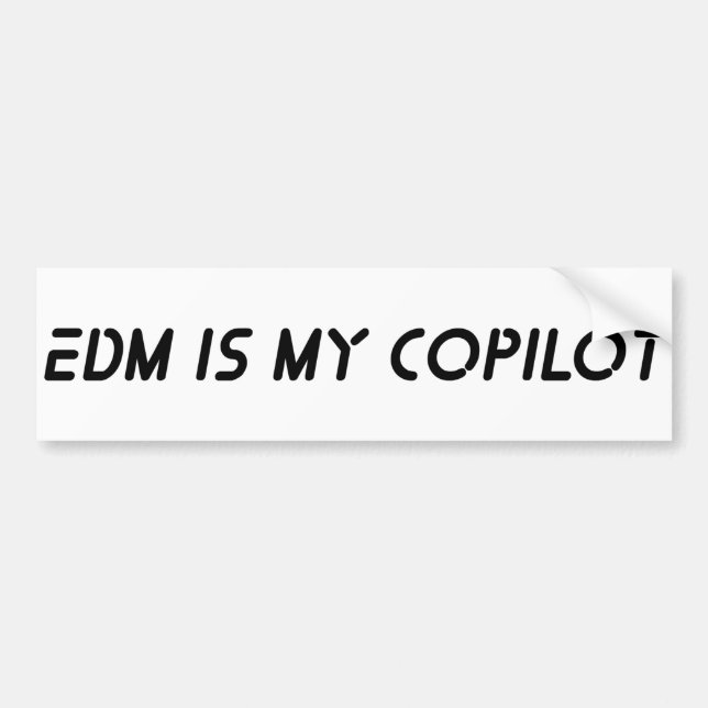 Autocollant De Voiture EDM est mon copilote (Devant)