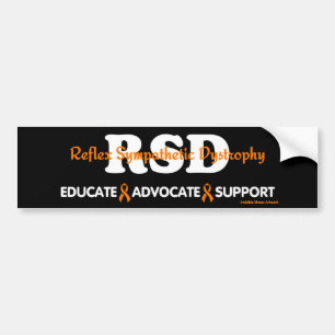 AUTOCOLLANT DE VOITURE ÉDUQUER DÉFENDRE SOUTENIR...RSD/CRPS