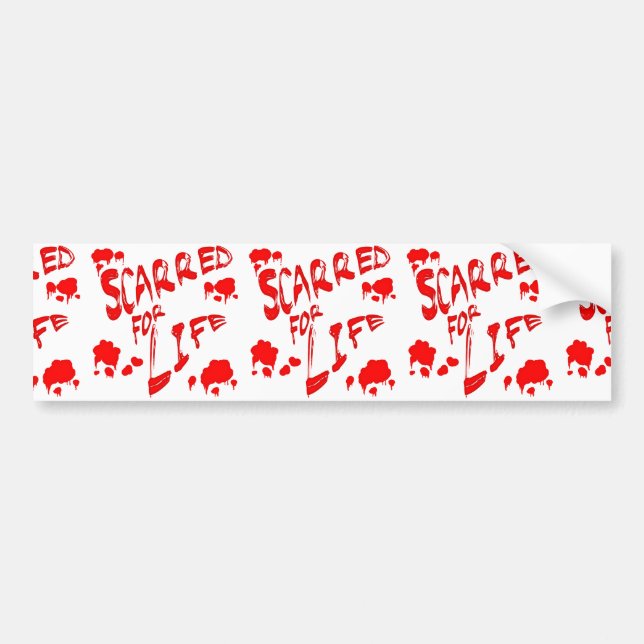Autocollant De Voiture Effrayé pour la vie (Devant)