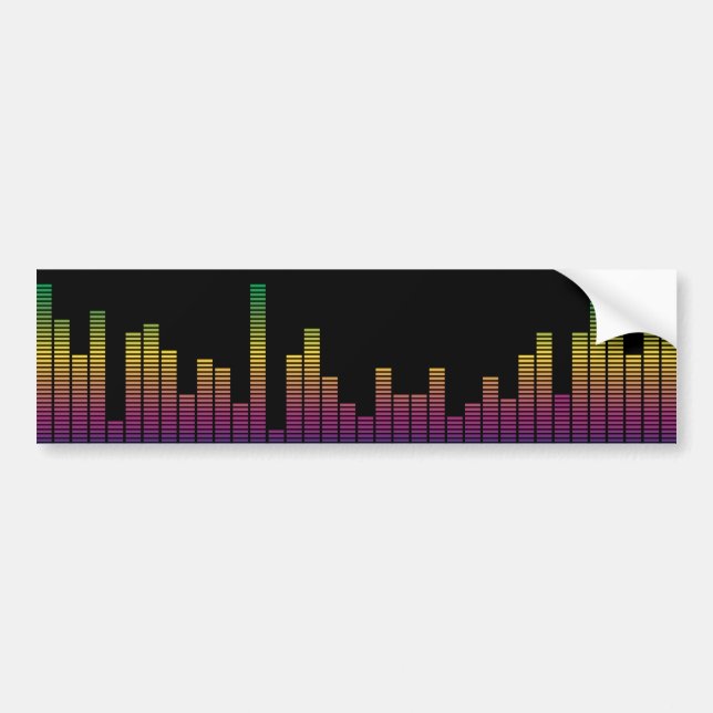 Autocollant De Voiture Égaliseur graphique rétro (Devant)
