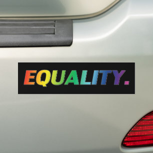 Autocollant De Voiture égalité / fierté couleurs arc-en-ciel Bumper Stick
