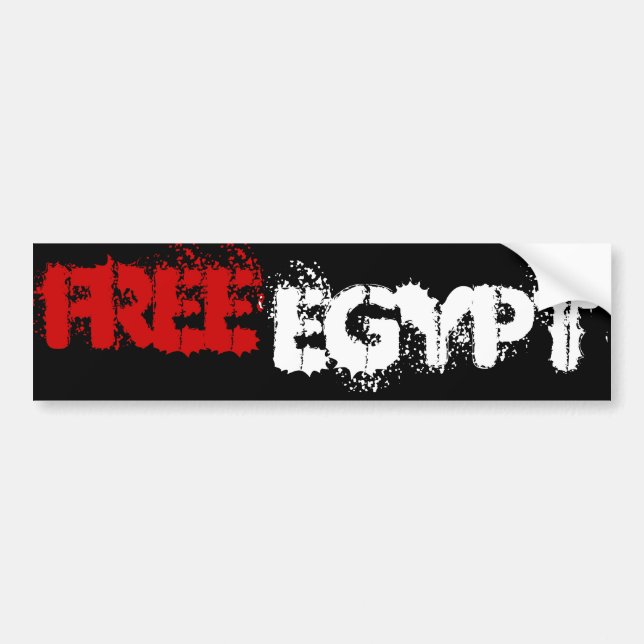 AUTOCOLLANT DE VOITURE EGYPTE LIBRE (Devant)