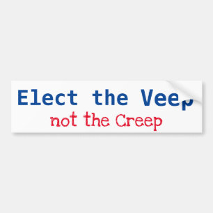 Autocollant De Voiture Elect the Veep - Kamala - Not the Creep, Trump