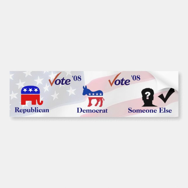 Autocollant De Voiture Élection 2008 (Devant)