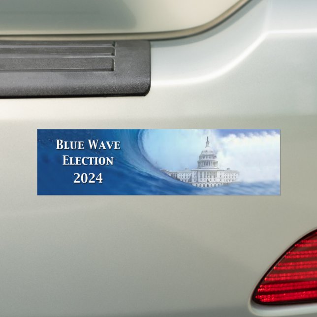 Autocollant De Voiture Élection Blue Wave 2024 (En voiture)