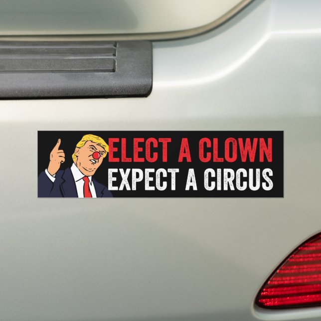 Autocollant De Voiture Élection D'Un Clown Pour Un Cirque Anti-Trump (En voiture)
