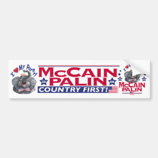 Autocollant De Voiture Éléphant de républicain de McCain Palin