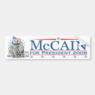 Autocollant De Voiture Élisez l'éléphant 2008 de GOP de McCain