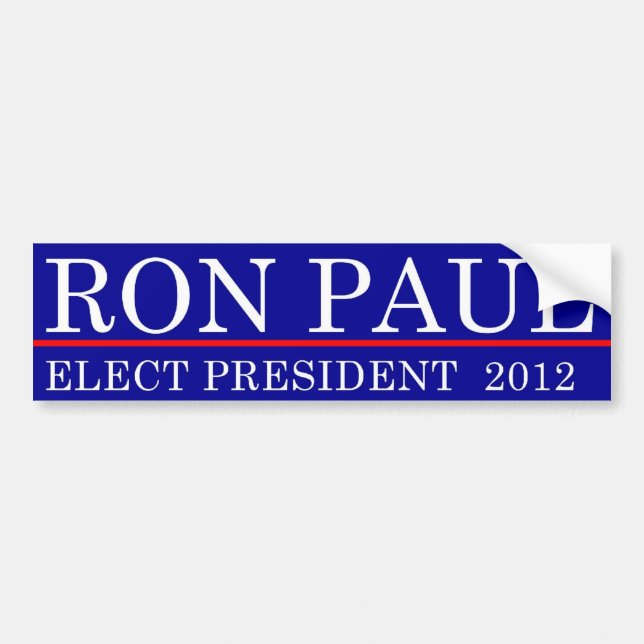Autocollant De Voiture Élisez Ron Paul 2012 (Devant)
