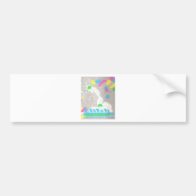 Autocollant De Voiture Elitch fait du jardinage parc d'attractions (Devant)