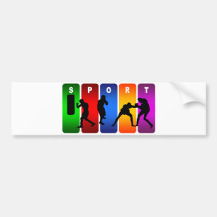 Autocollant De Voiture Emblème multicolore de boxe