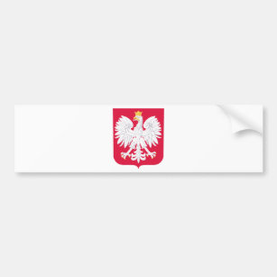 Autocollant De Voiture Emblème polonais - Bouclier polonais - Herbe Polsk