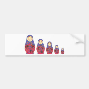 Autocollant De Voiture Emboîtement russe/Babushka de ~ de poupée de