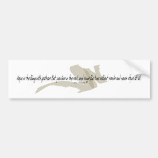 Autocollant De Voiture Emily Dickinson La Chose Avec Des Plumes Citation