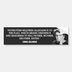 Autocollant De Voiture Emma Goldman Anti-patriotisme