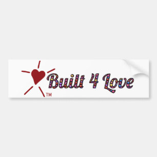 Autocollant De Voiture Emoji-art, coeur-rempli, Built4Love et logo