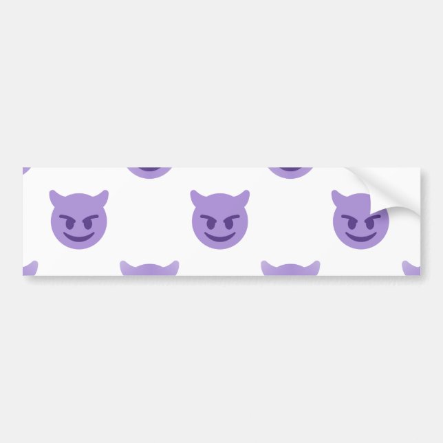 Autocollant De Voiture emoji diable (Devant)