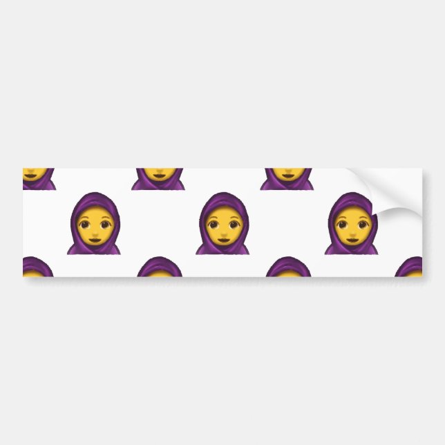 Autocollant De Voiture emoji hajib (Devant)
