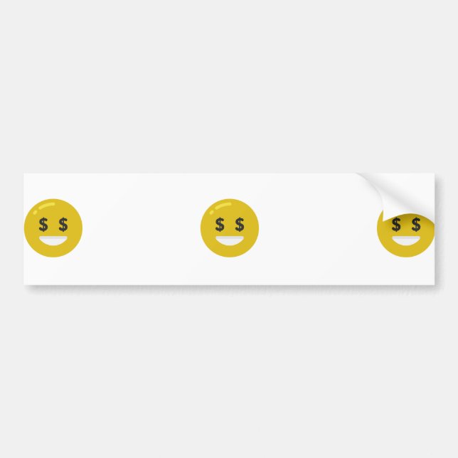 Autocollant De Voiture emoji oeil argent (Devant)