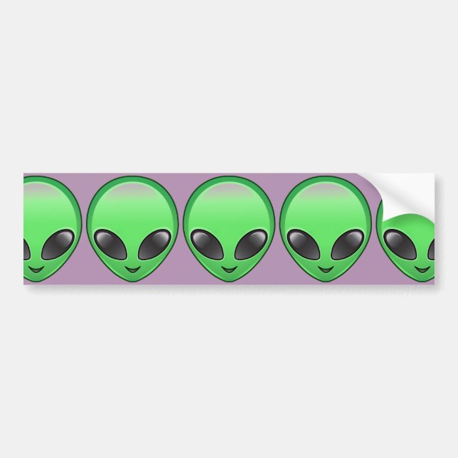 Autocollant De Voiture émoticône alien (Devant)