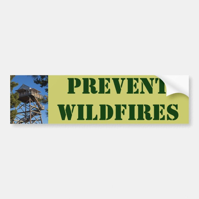 AUTOCOLLANT DE VOITURE EMPÊCHEZ LES FEUX DE FORÊT (Devant)