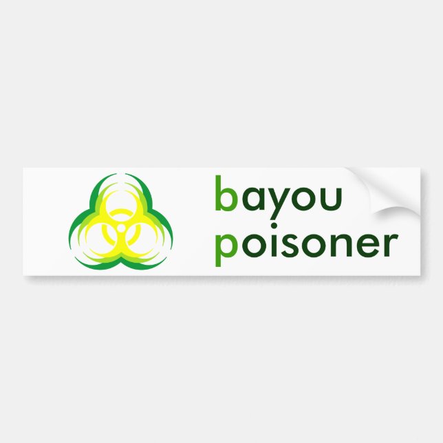 Autocollant De Voiture empoisonneur de bayou de fleur de biohazard (Devant)