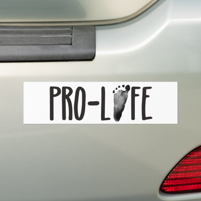Autocollant De Voiture Empreinte bébé Pro-Life  (En voiture)
