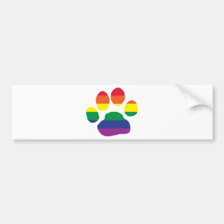 Autocollant De Voiture Empreinte de patte de gay pride