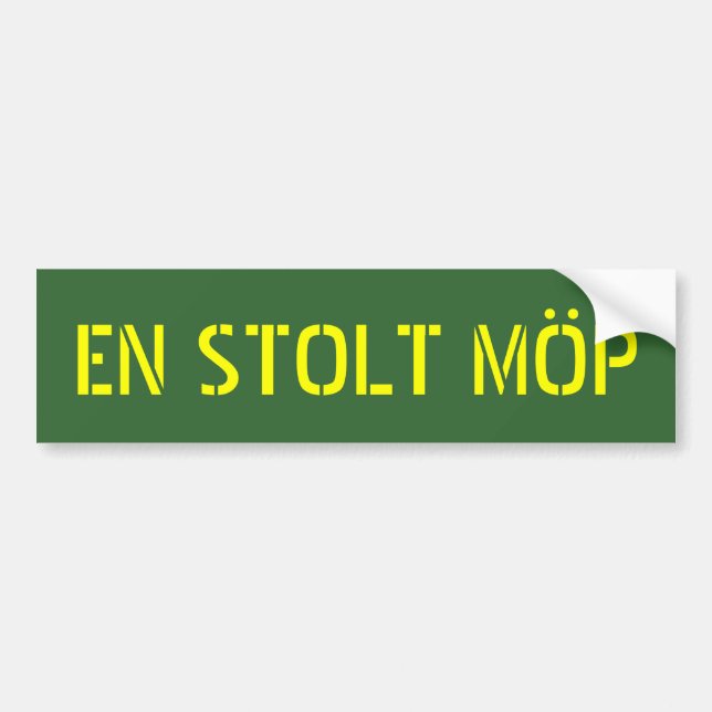 AUTOCOLLANT DE VOITURE EN STOLT MÖP (Devant)