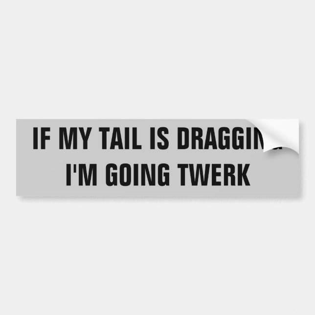 Autocollant De Voiture En train de remorquer, en train de twerker (Devant)