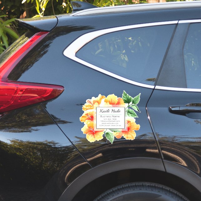 Autocollant de voiture en vinyle Carte de visite O (Coté voiture)