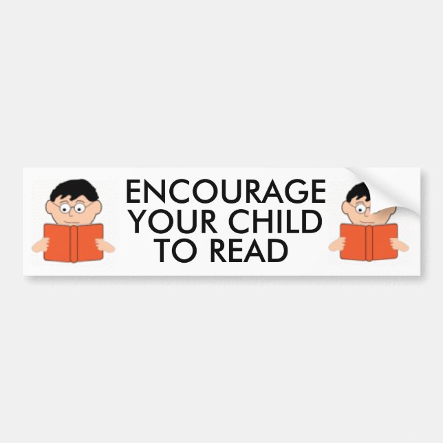 Autocollant De Voiture Encouragez votre enfant à lire Bumpersticker (Devant)