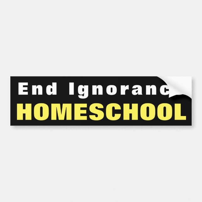 Autocollant De Voiture End Ignorance HOMESCHOOL (Devant)