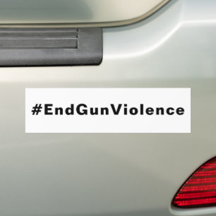 Autocollant De Voiture #EndGunViolence EndGun Violence blanc noir 