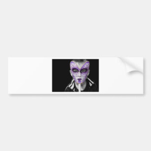 Autocollant De Voiture Enfant avec masque en céramique violet