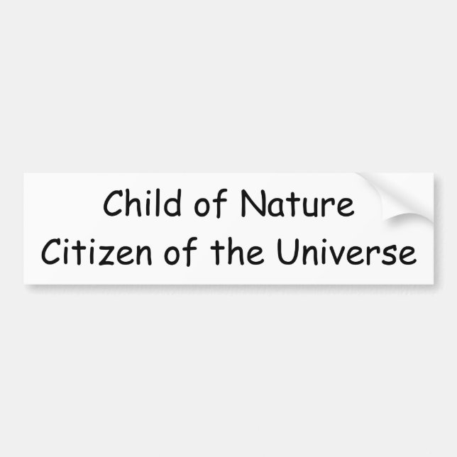 Autocollant De Voiture Enfant de NatureCitizen de l'univers (Devant)
