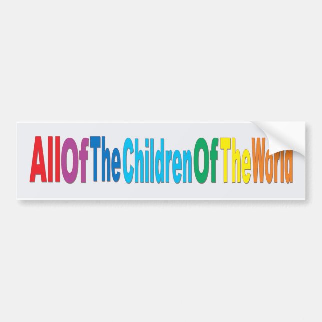 Autocollant De Voiture Enfants du monde (Devant)