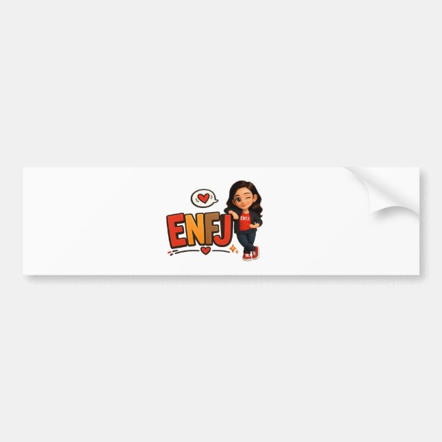 AUTOCOLLANT DE VOITURE ENFJ (Devant)