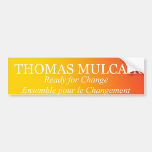Autocollant De Voiture Ensemble Thomas Mulcair Ready for Change