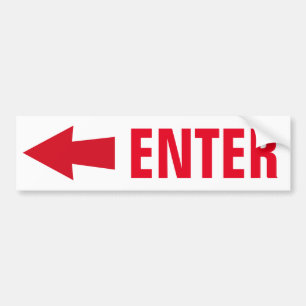 Autocollant De Voiture "Enter Sign"